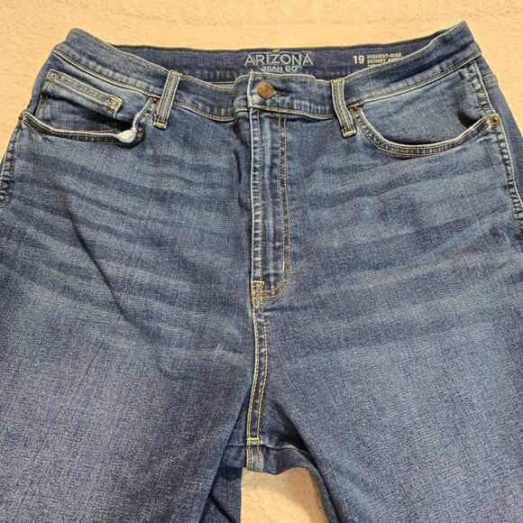 Arizona Jean Co. Jeans High-rise Skinny Ankle Distressed Women's Plus Size 19 - Picture 2 of 12